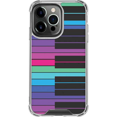 Color Piano Keys iPhone 16 Pro Max Clear Case